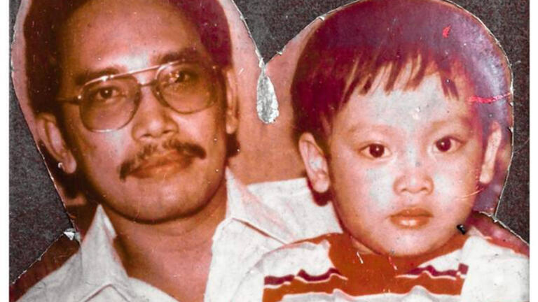 Alvin and his father, Sasongko Soedarjo