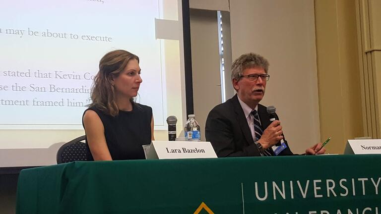 USF Law Professor Lara Bazelon and Kevin Cooper’s attorney Norman C. Hile