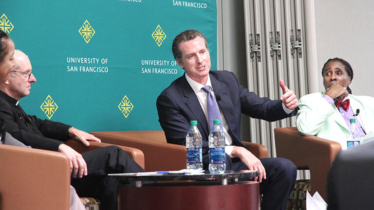 Gavin Newsom Panel USF Social Equity Leadership Conference 2016