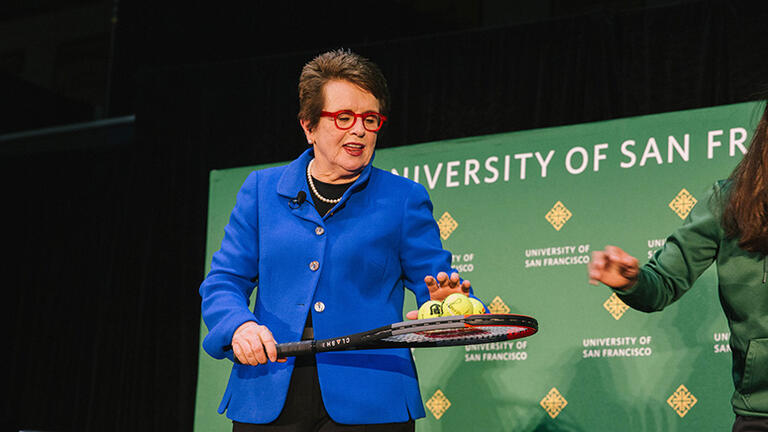 Billie Jean King at the Silk Speaker Series