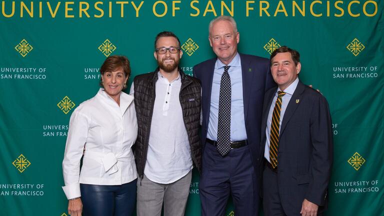 Naomi Silk, Michael Johnson ’10, Kevin Johnson, and Jeff Silk