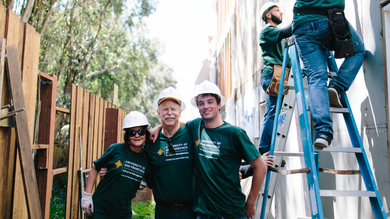 Students volunteer with Habitat for Humanity in Oceanview