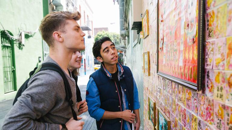 Students in chinatown