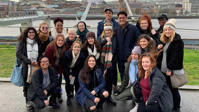 Group of students an Erasmus Immersion in Northern Ireland