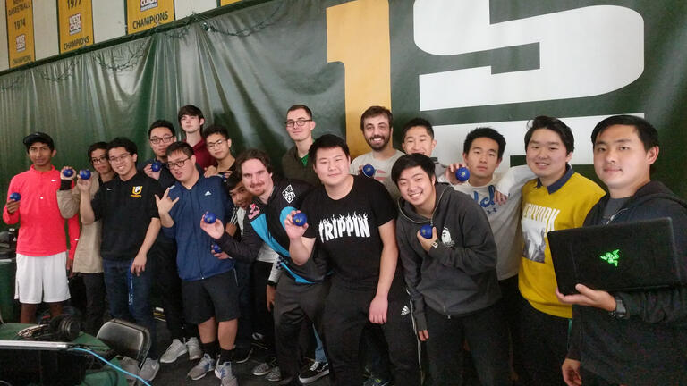 USF Esports poses for a group photo