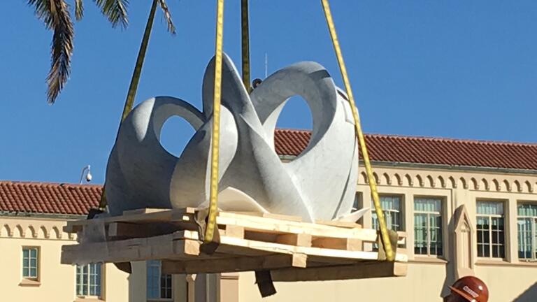 Sculpture moving at USF