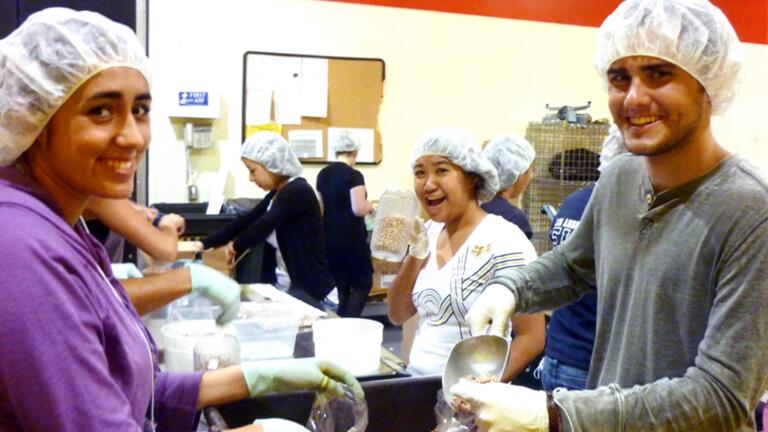 Students enrolled in Saint Ignatius Institute participate in Community Service work