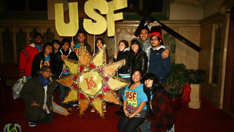 Kasamahan, USF’s Filipino-American club, won a $500 purse for the best parol lantern