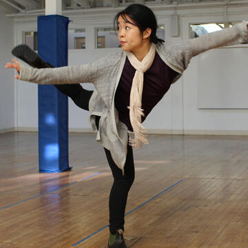 Clarissa Ko dances in a studio