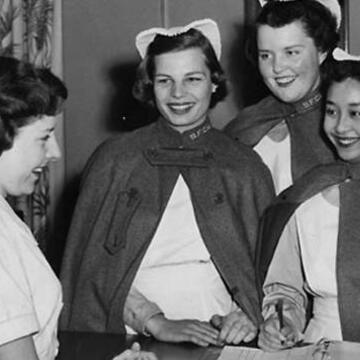 SFCW nursing students at St Joseph's College of Nursing, 1951.
