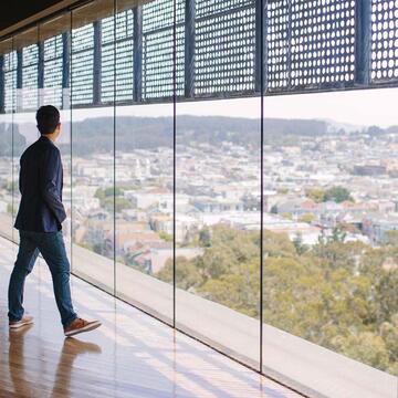 Hamon Observation Tower at de Young Museum in Golden Gate Park.