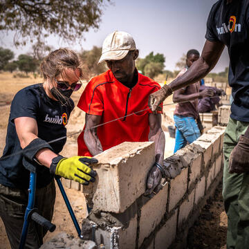 Antonia DeMichiel on the jobsite in Senegal