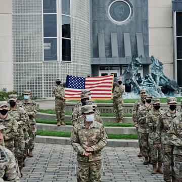 ROTC in Gleeson Plaza