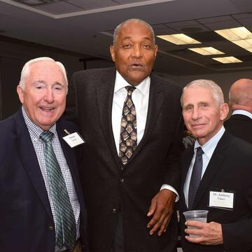 Dennis Lucey ’63 and Oliver Johnson ’65 Dennis Lucey ’63, left, and USF basketball Hall of Famer Oliver Johnson ’65, center