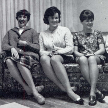 group of nursing students sitting on couch