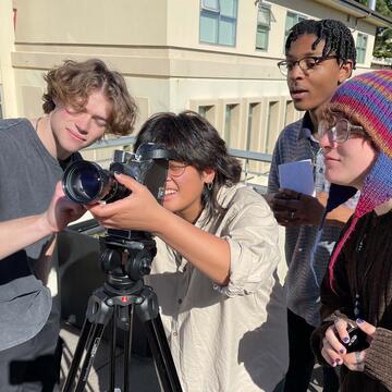 USF media studies students filming