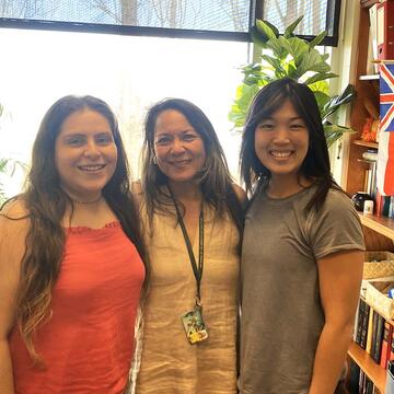 Alondra Saldivar ‘24, Professor Heidi Ho '97, and Kasey Isobe ‘24