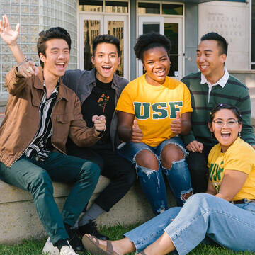 Group of students pose together