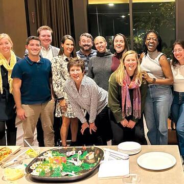 USF alumni gathered in a group photo