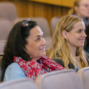students smile in class