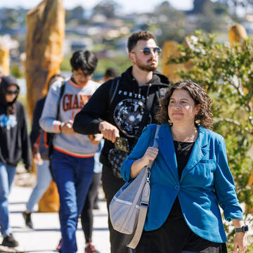 Urban & Public Affairs students walking in San Francisco.