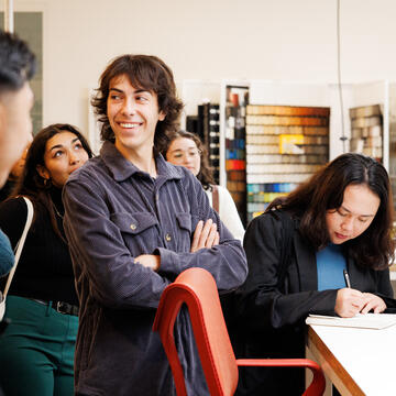 Jonathan Speth and USF students at Gensler