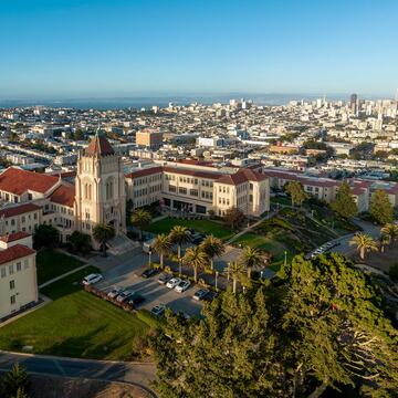 View of Lone Mountain from above.