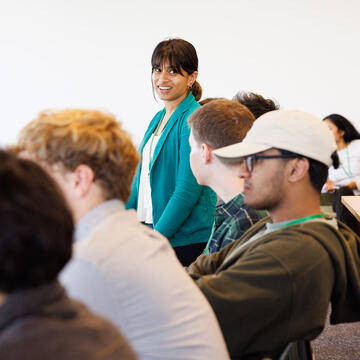 student attends career trek at tech company