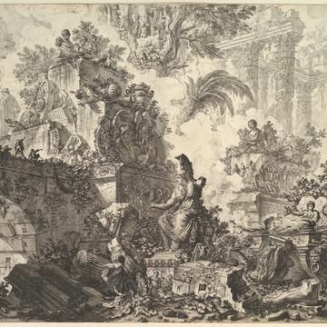 Giovanni Battista Piranesi, Frontispiece, with Statue of Minerva