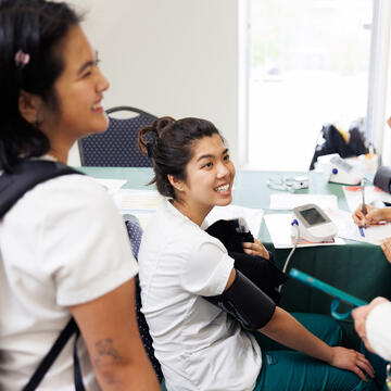 Students attend the Health Promotion Services Annual Health Fair