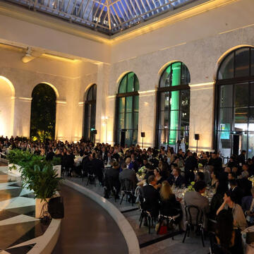 people gathered at school of management centennial gala