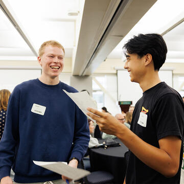 Students mingling at Horizon Collective event
