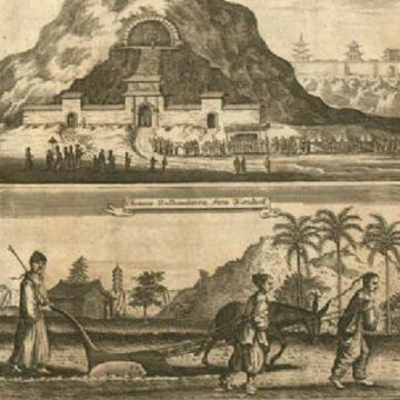 illustration of people ploughing