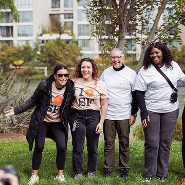 volunteers at one city day in san francisco