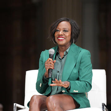 Viola Davis speaking during the Silk Speaker Series