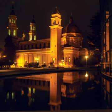 St. Ignatius Church at night