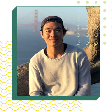 Tian Rong Liew in front of the Golden Gate Bridge