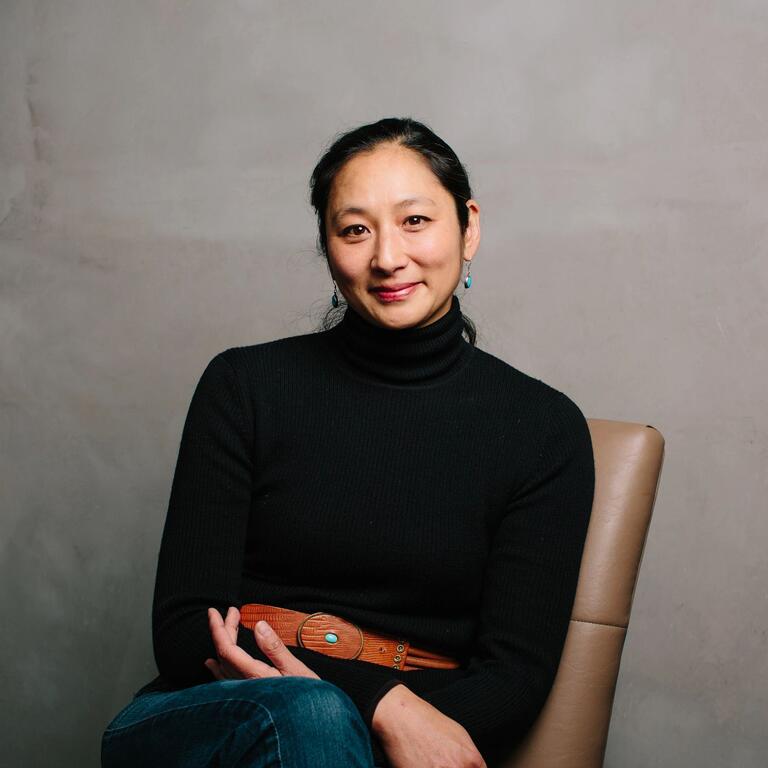  Hana Mori Bottger sits in chair