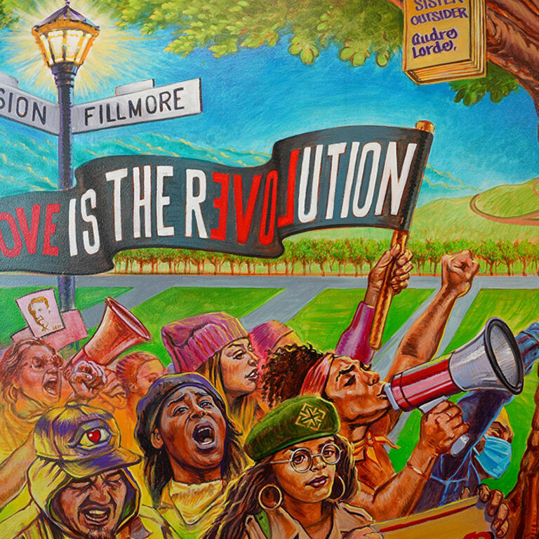 love is their revolution mural