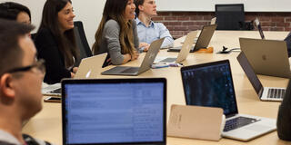 Students in technology focused classroom.