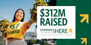 $312M raised from the Changing the World From Here Campaign for the University of San Francisco