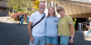 Jessie Cobban with parents