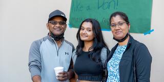 Aarane Srikumar with parents