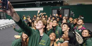 Students posing for a photo