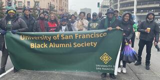 Members of the USF Black Alumni Society in the 2023 Black Joy Parade