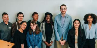 Students with Sen. Scott Wiener