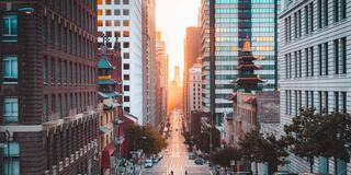Downtown San Francisco street and office buildings