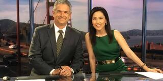 Vicky Nguyen behind news desk