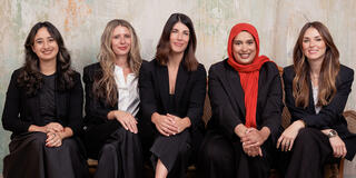 Netflix's "Dream Team" group photo featuring five women