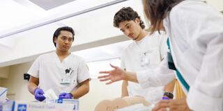 Nursing students in the immersive learning center